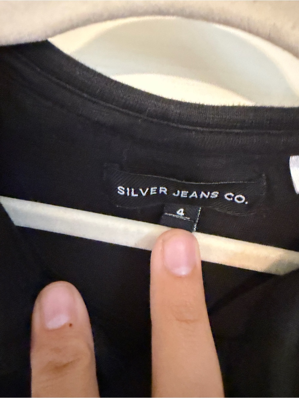 Silver Jeans Black Kids Tee